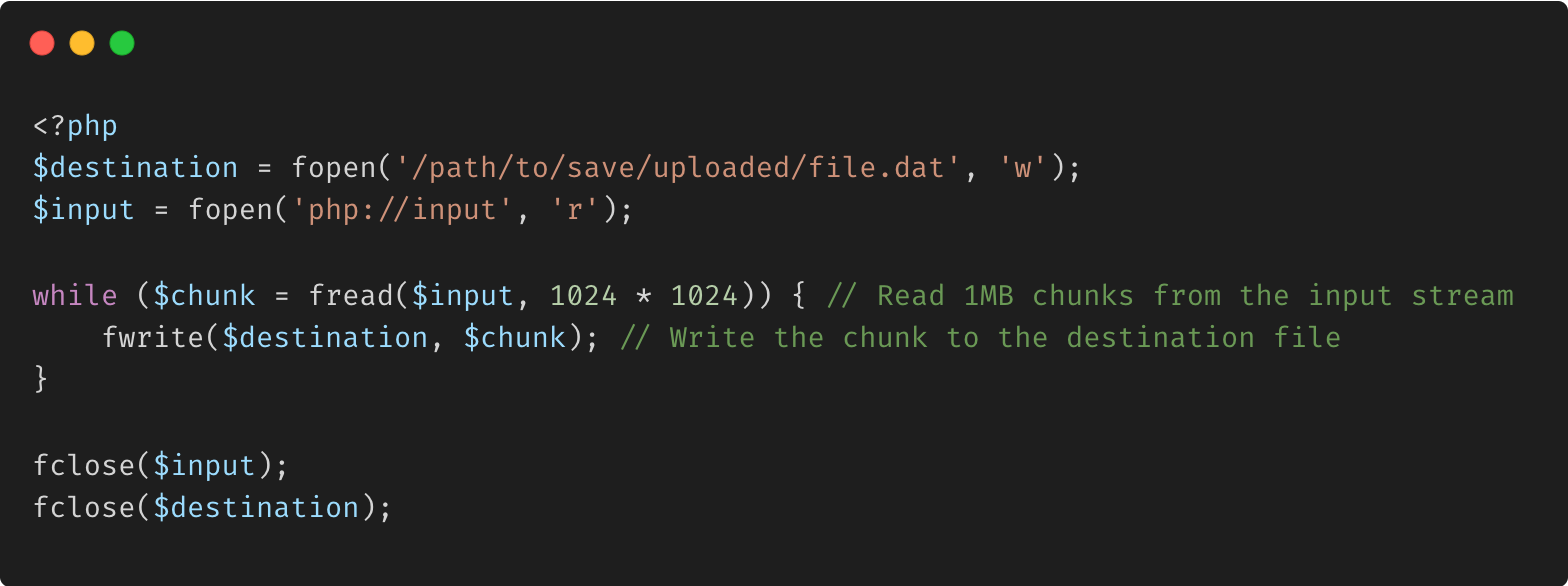 PHP threaded chunk